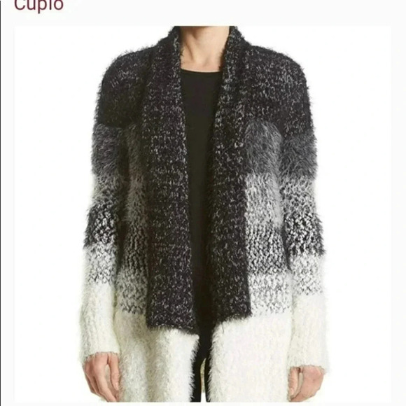 Cupio NWT Black/white eye lash open Cardigan - Picture 2 of 7